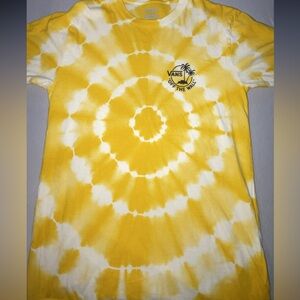 Vans Yellow and White Tie-Dye Short Sleeve Tee